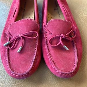 Red suede driving Mocs size 7.5